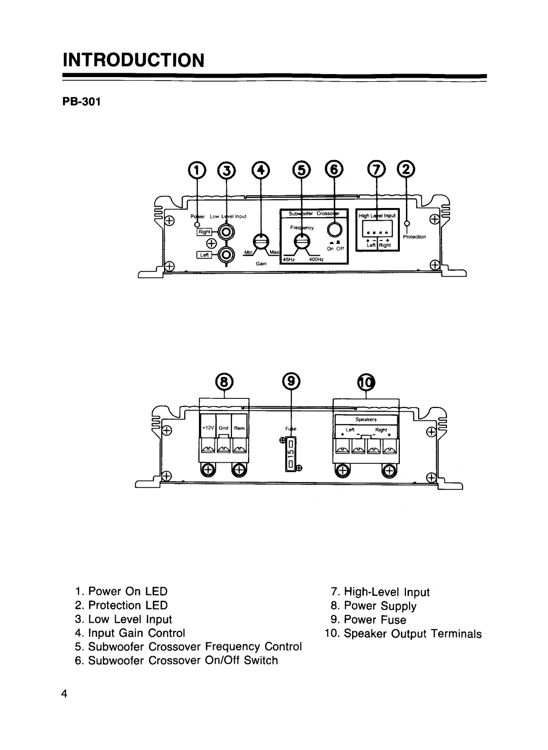 Pyramid Car Audio PB-601, PB-101, PB-301, PB-251 manual 