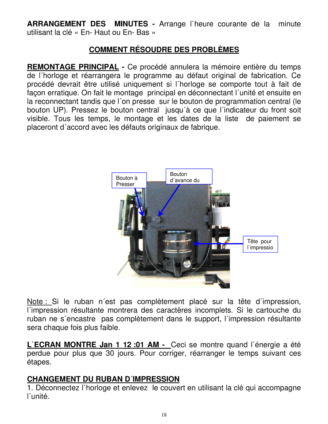 Pyramid Technologies 3700HD, 3000HD, 3500 manual Comment Résoudre DES Problèmes, Changement DU Ruban D´IMPRESSION 