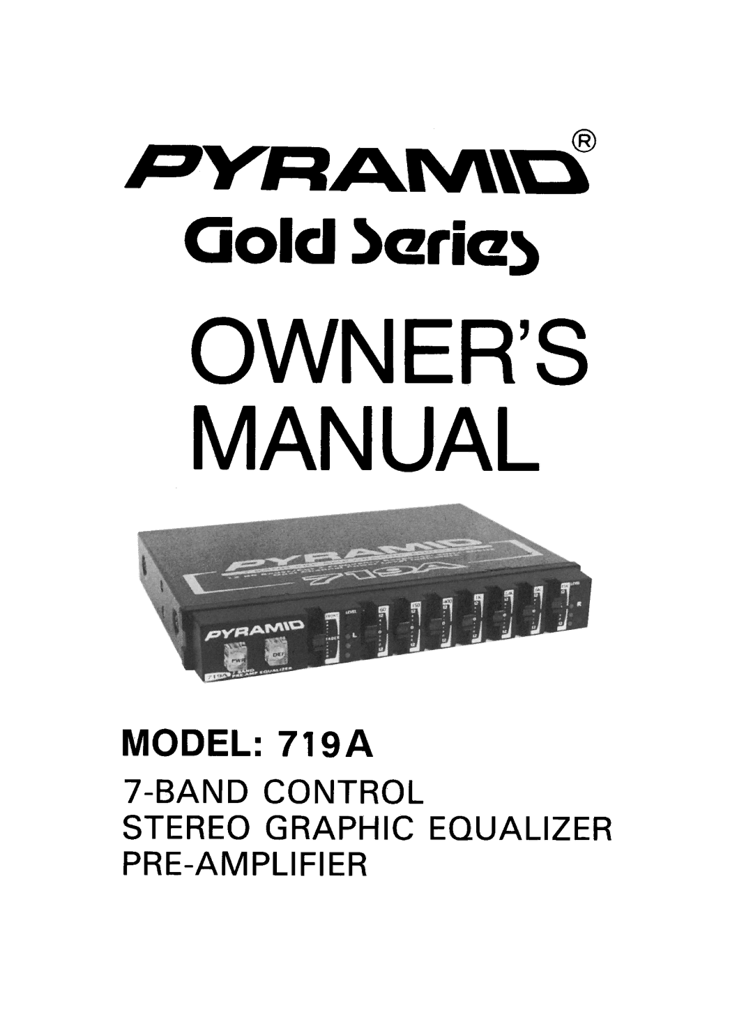 Pyramid Technologies 719A manual 