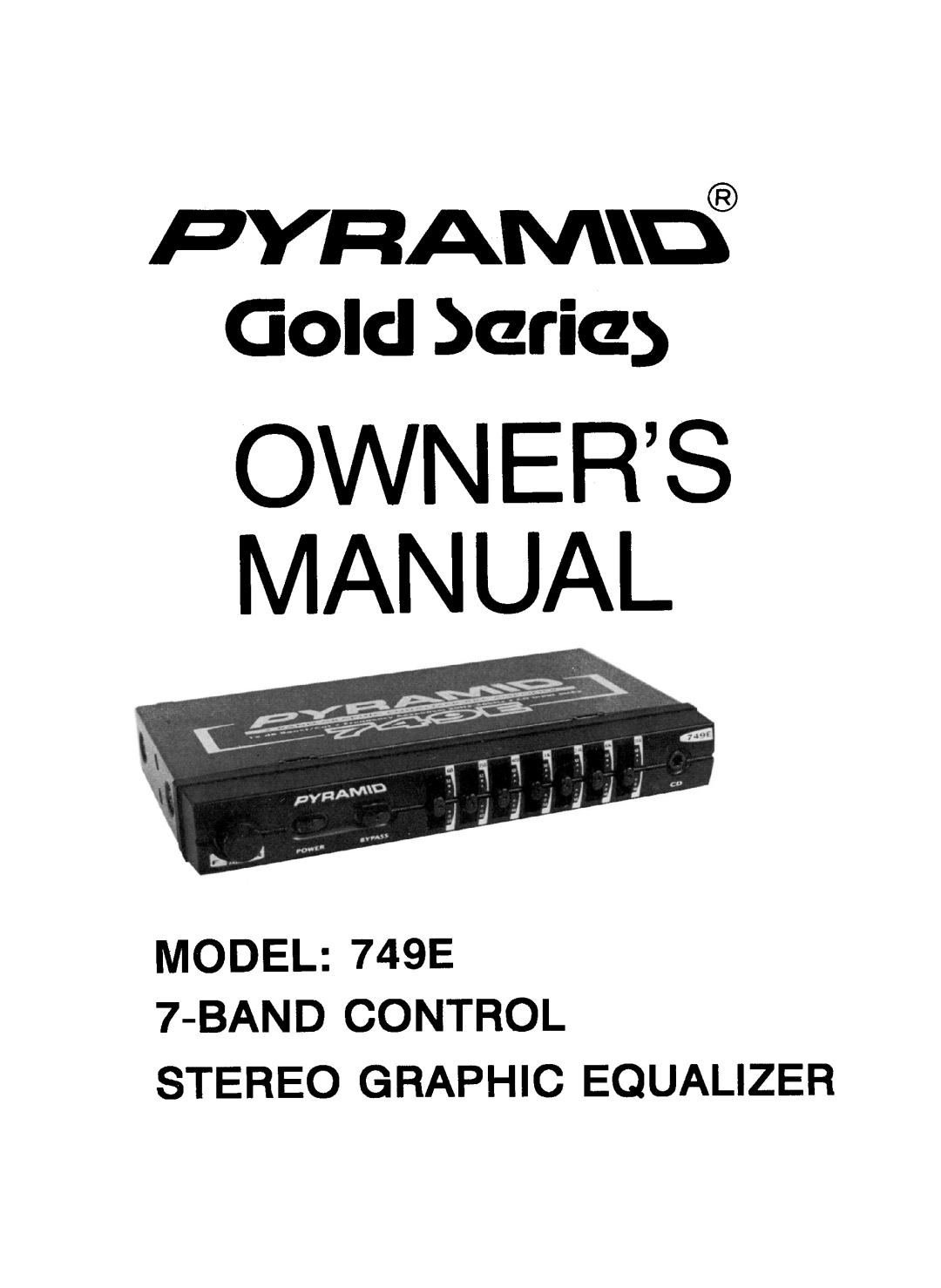 Pyramid Technologies 749E manual 