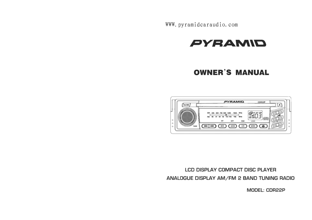 Pyramid Technologies CDR22P manual 