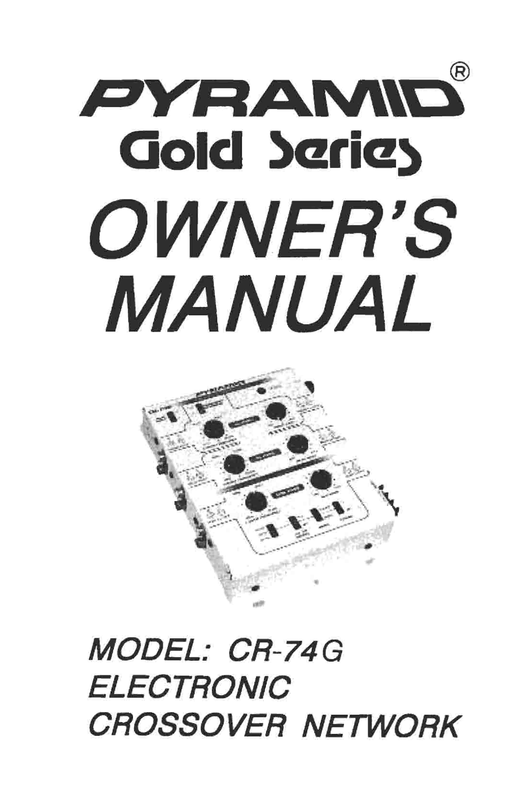 Pyramid Technologies CR-74G manual 