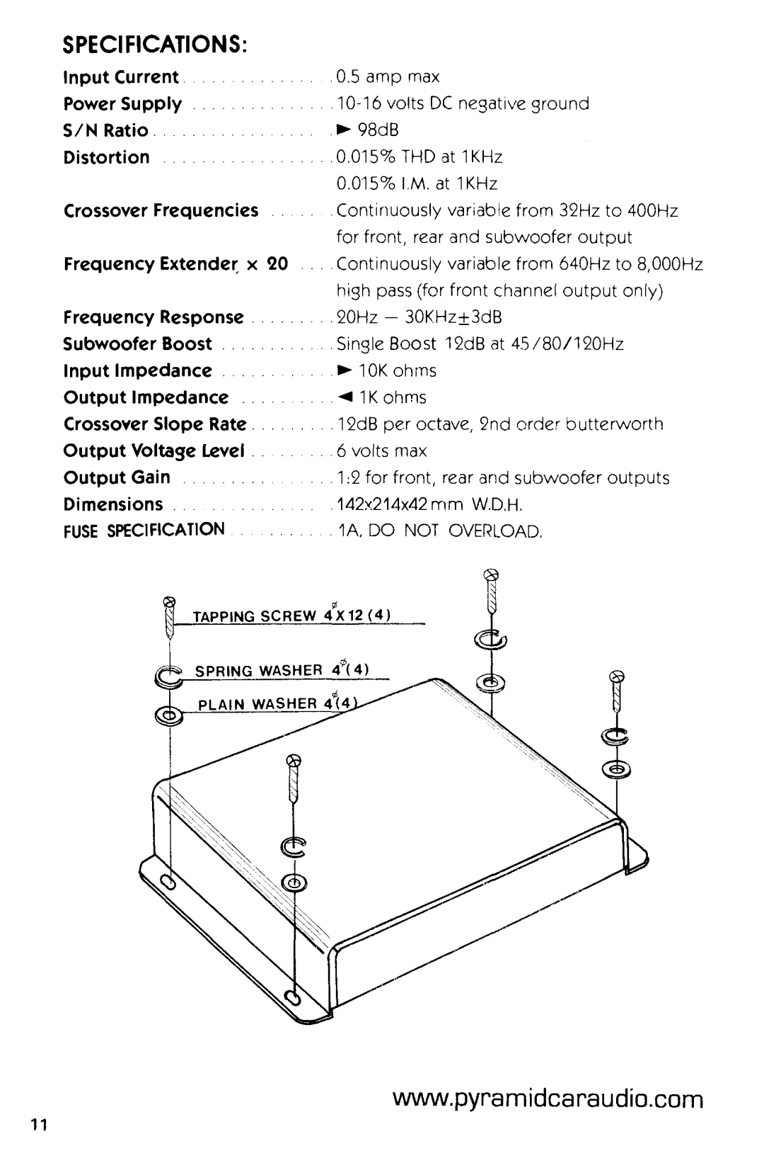 Pyramid Technologies CR-74G manual 