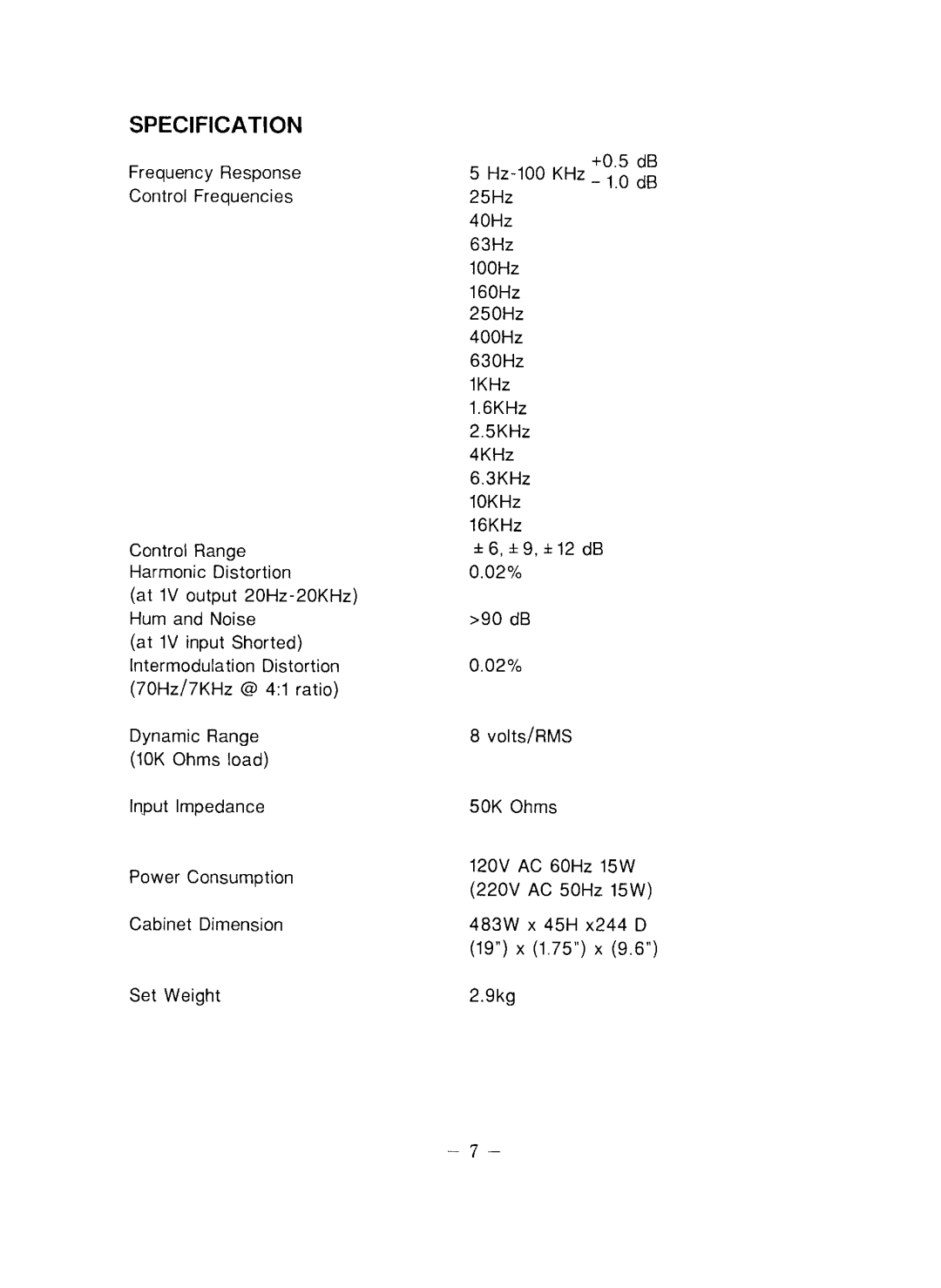 Pyramid Technologies PEQ-60 manual 