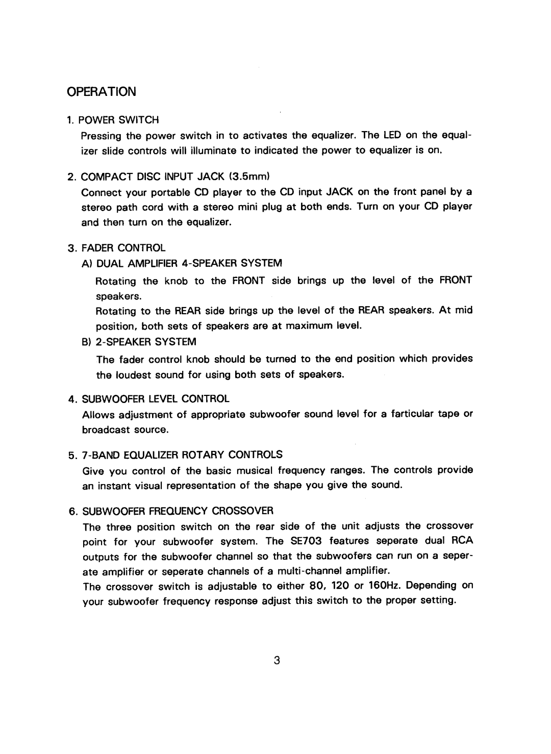 Pyramid Technologies SE703EX, SE703WX manual 