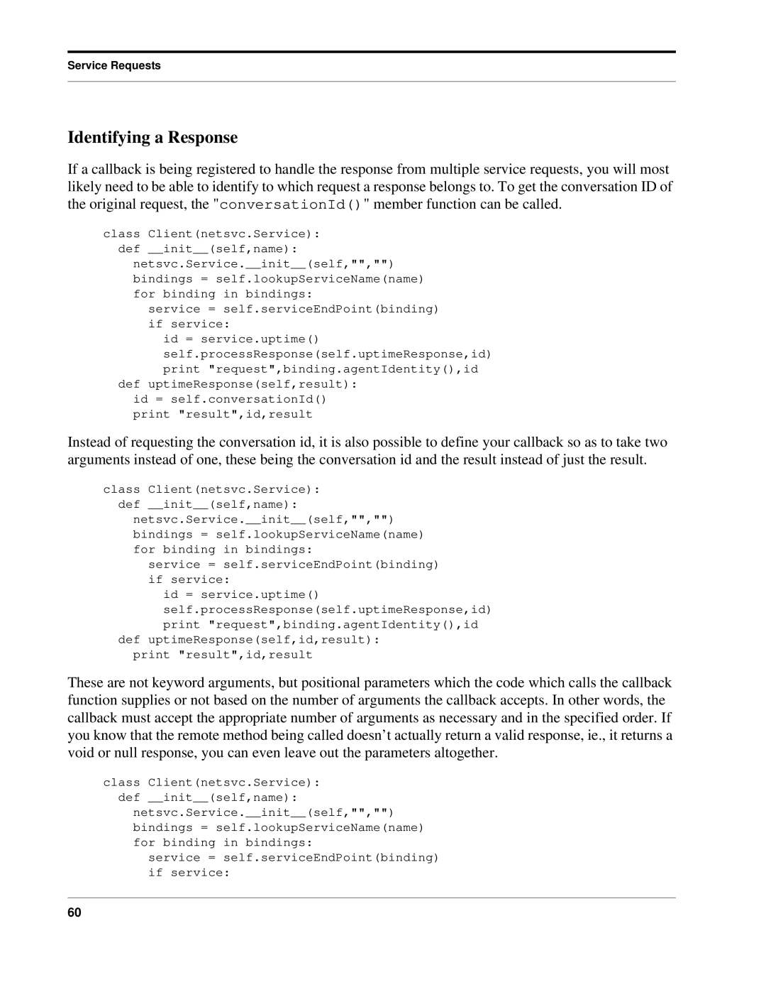 Python Python Manual, 7.0pl5 manual Identifying a Response 