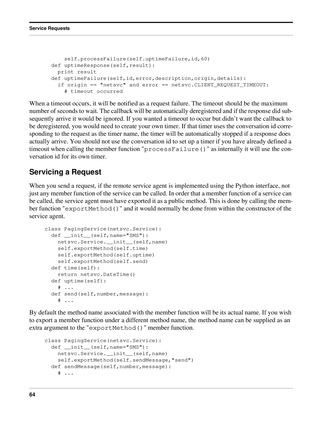 Python Python Manual, 7.0pl5 manual Servicing a Request 