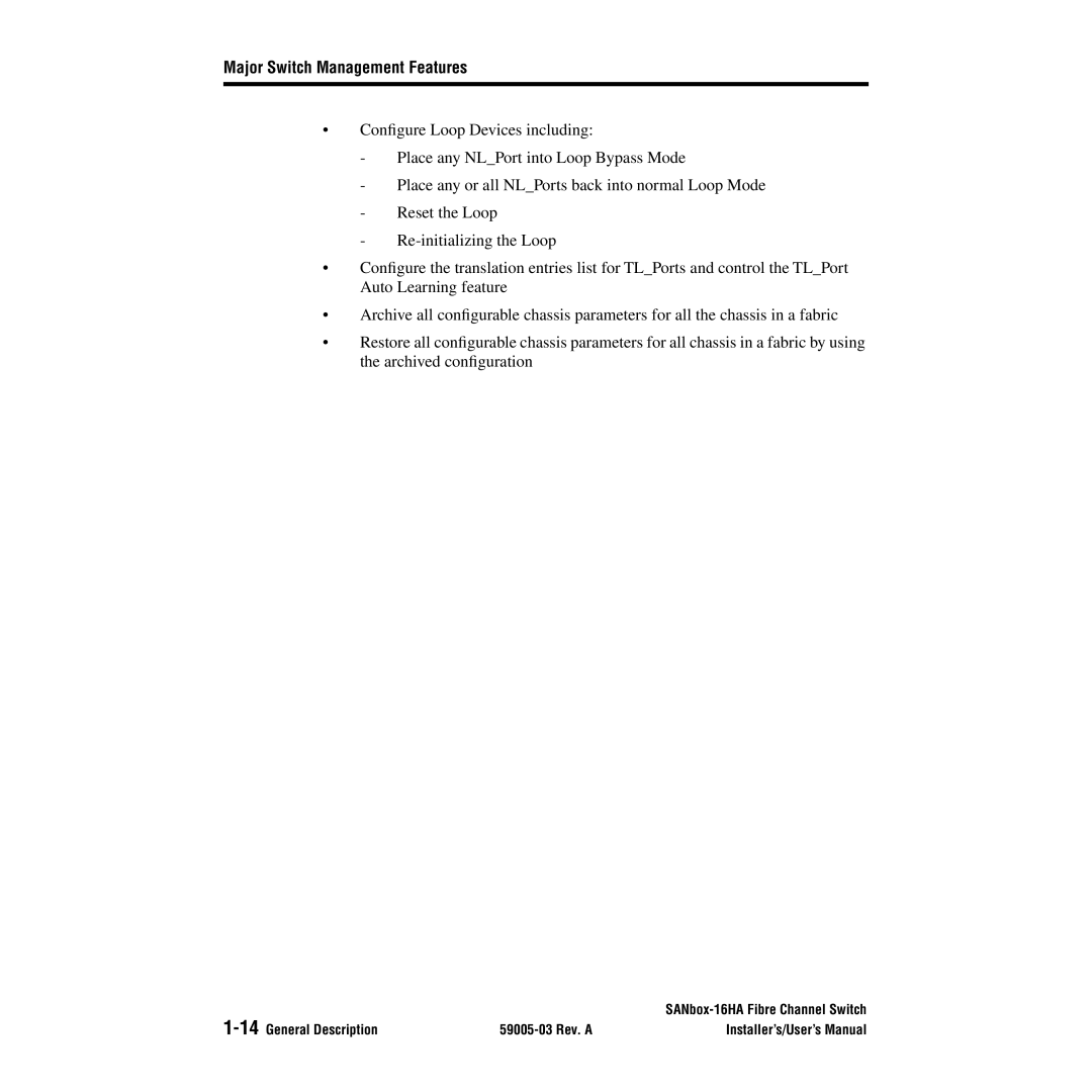 Q-Logic 16HA user manual 14General Description 