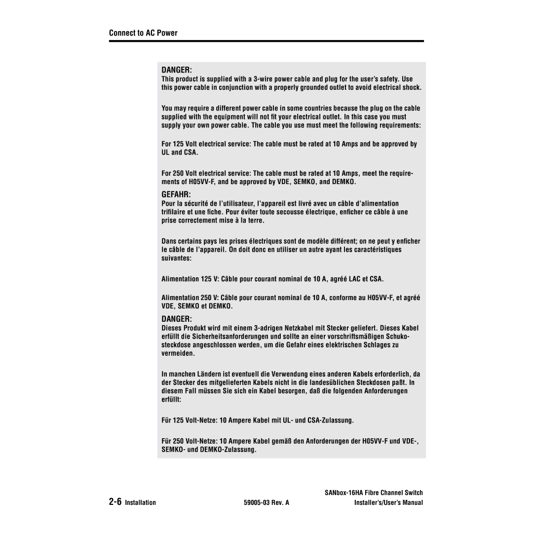 Q-Logic 16HA user manual Connect to AC Power 