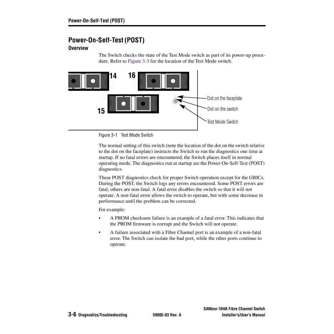 Q-Logic 16HA user manual Power-On-Self-Test Post, Overview 