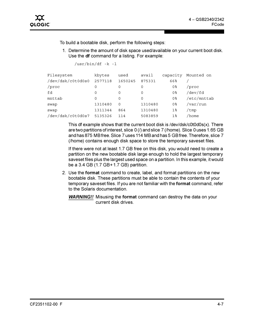 Q-Logic 2300 series manual QSB2340/2342 FCode 