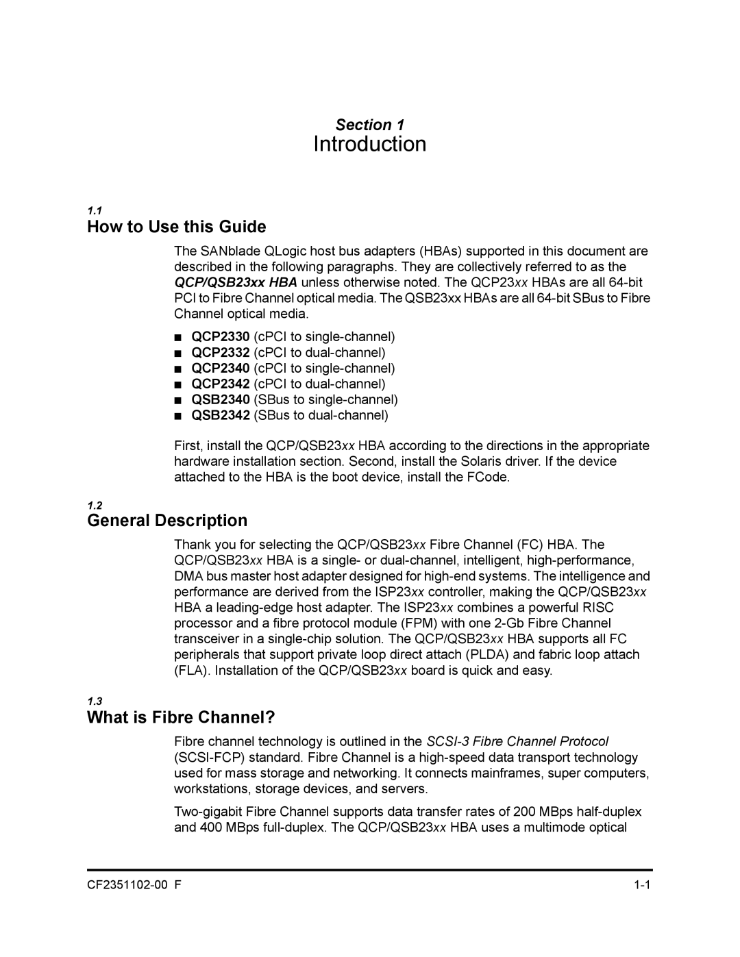 Q-Logic 2300 series manual Introduction, How to Use this Guide, General Description, What is Fibre Channel? 