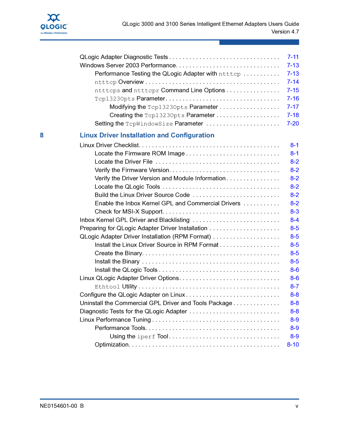 Q-Logic 3000, 3100 manual Linux Driver Installation and Configuration 