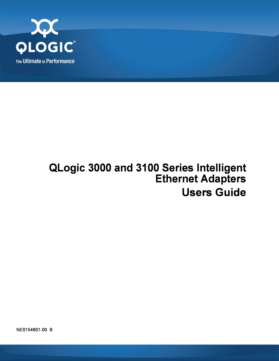 Q-Logic manual QLogic 3000 and 3100 Series Intelligent Ethernet Adapters Users Guide, NE0154601-00 B 