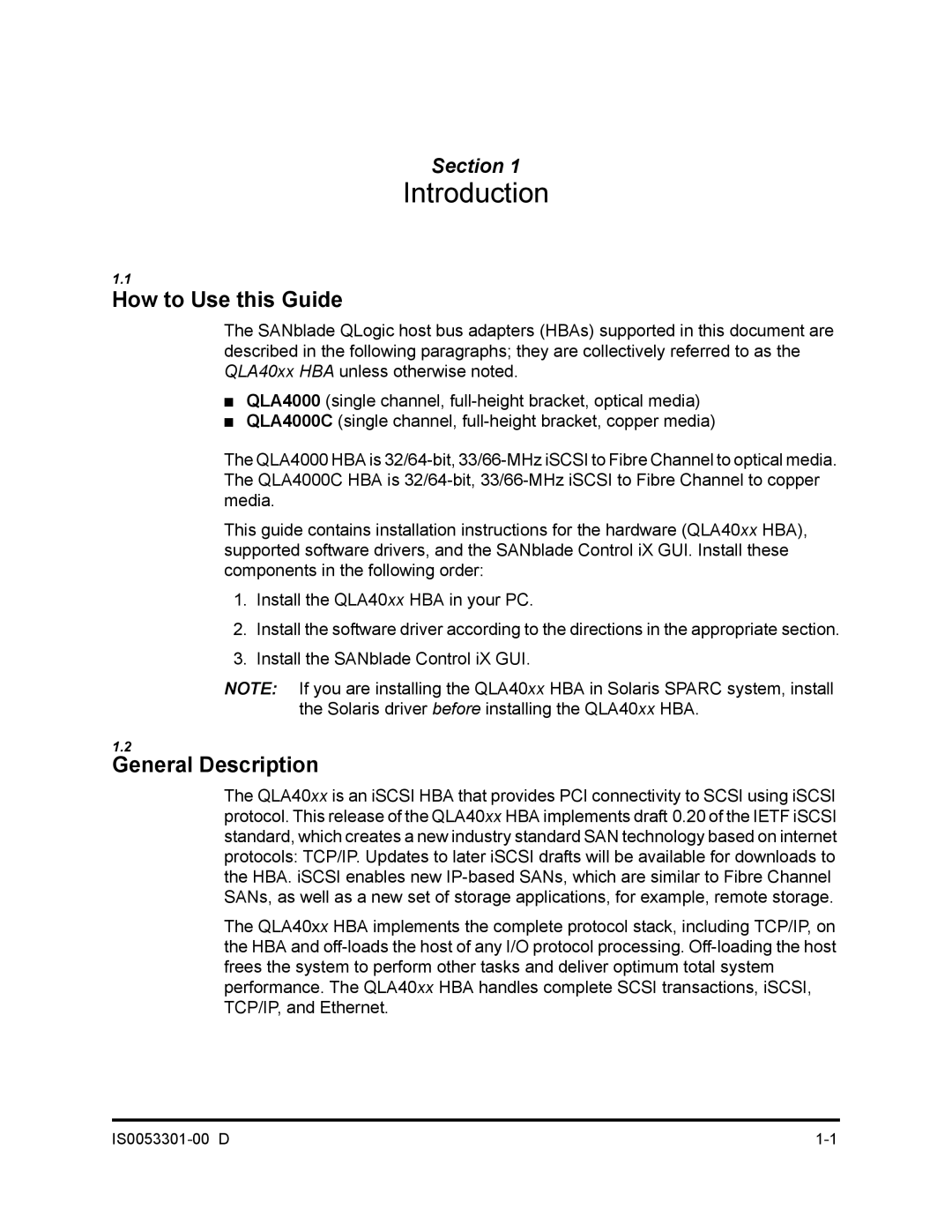 Q-Logic 4000 SERIES manual Introduction, How to Use this Guide, General Description 