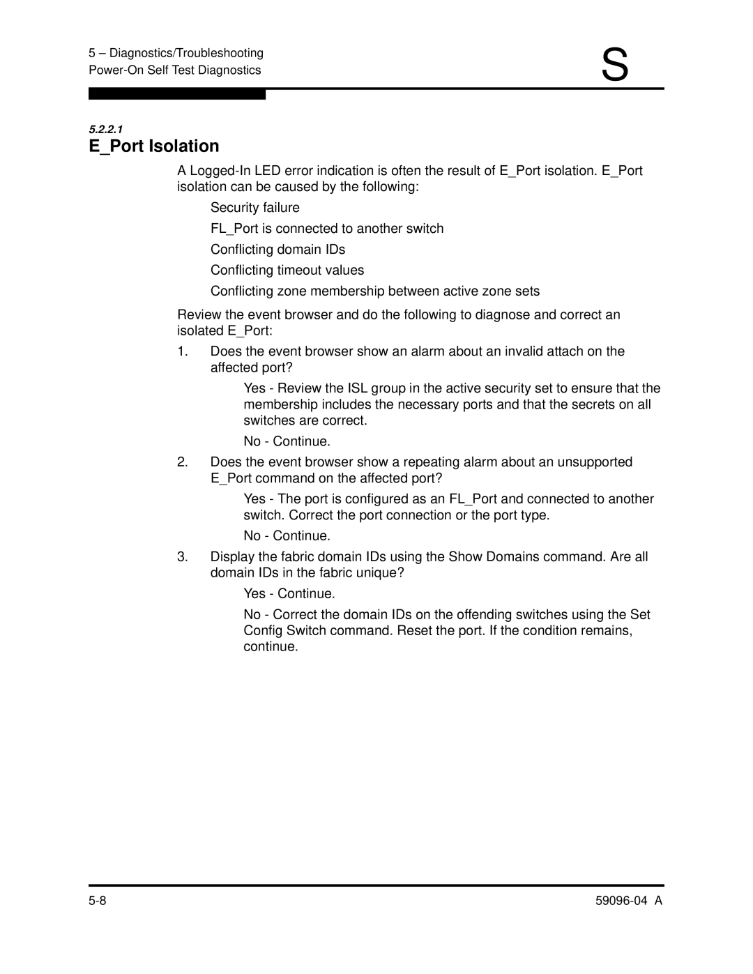 Q-Logic 5000 manual EPort Isolation 