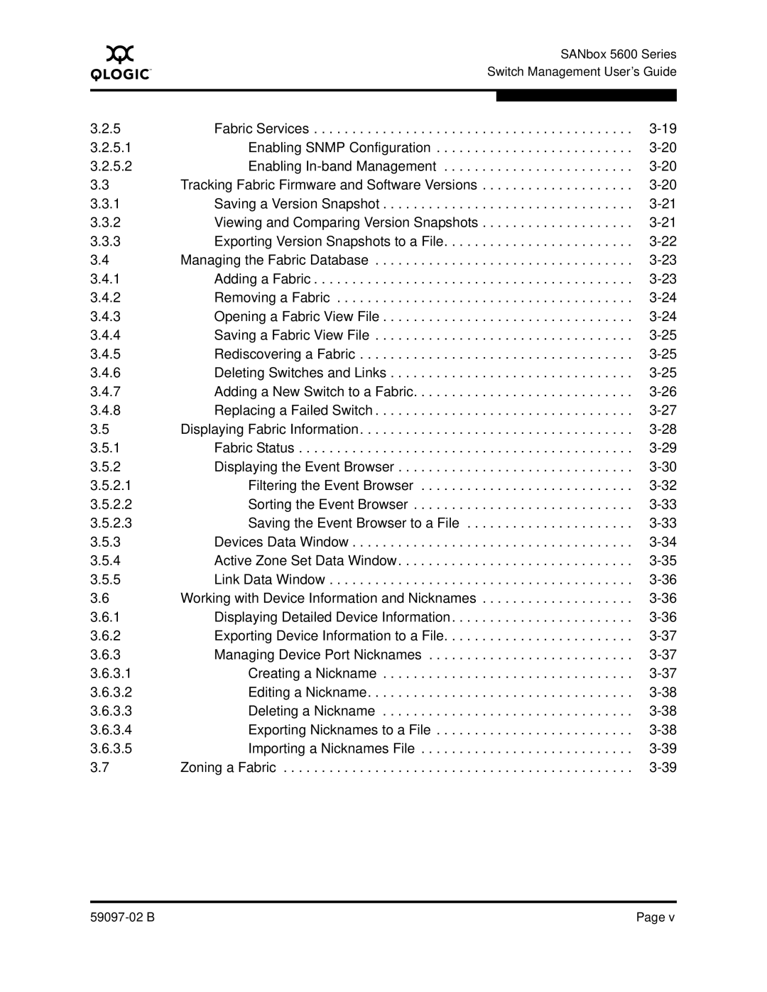 Q-Logic manual SANbox 5600 Series Switch Management User’s Guide 