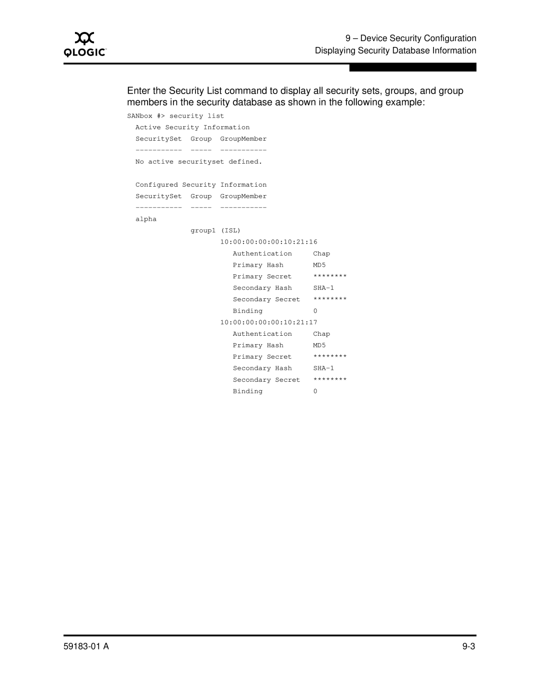 Q-Logic 5602 manual MD5 