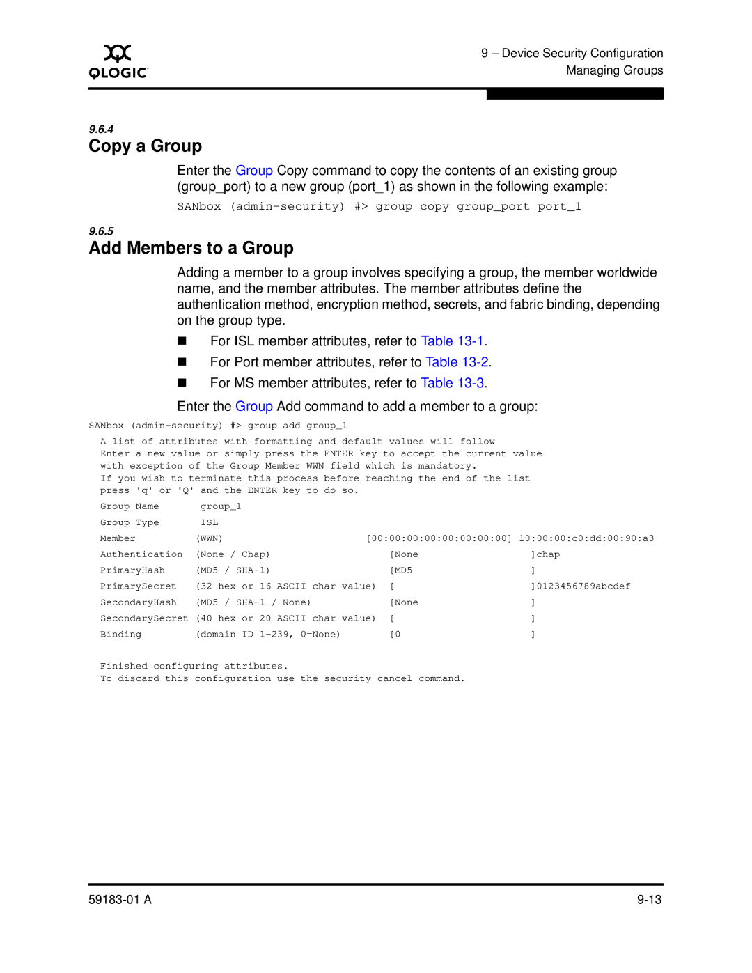 Q-Logic 5602 manual Copy a Group, Add Members to a Group 