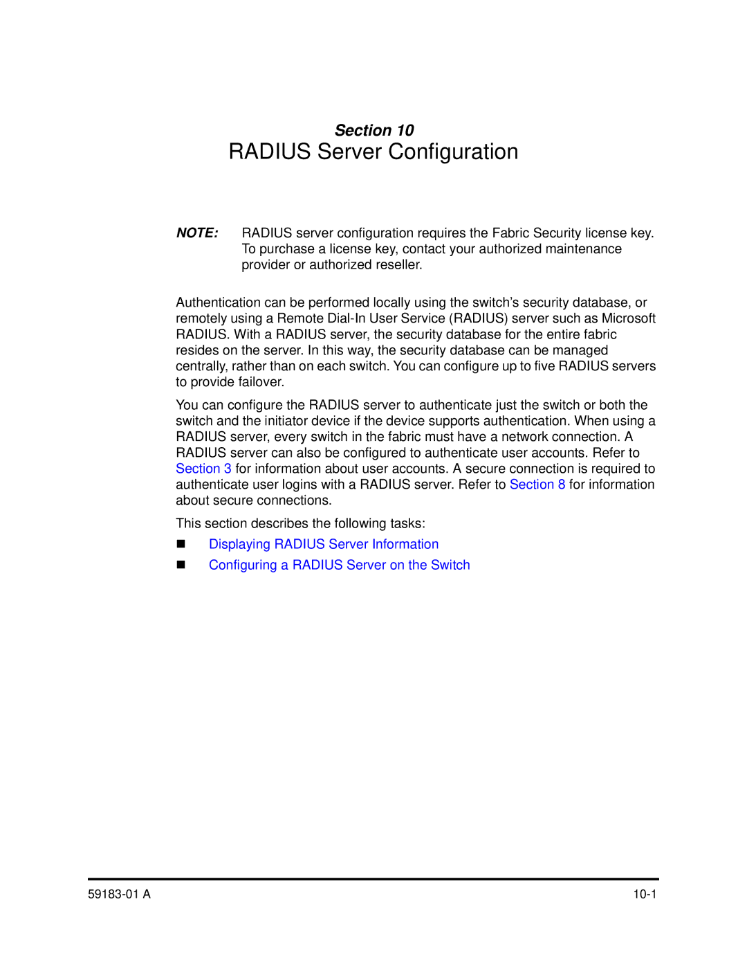 Q-Logic 5602 manual Radius Server Configuration 