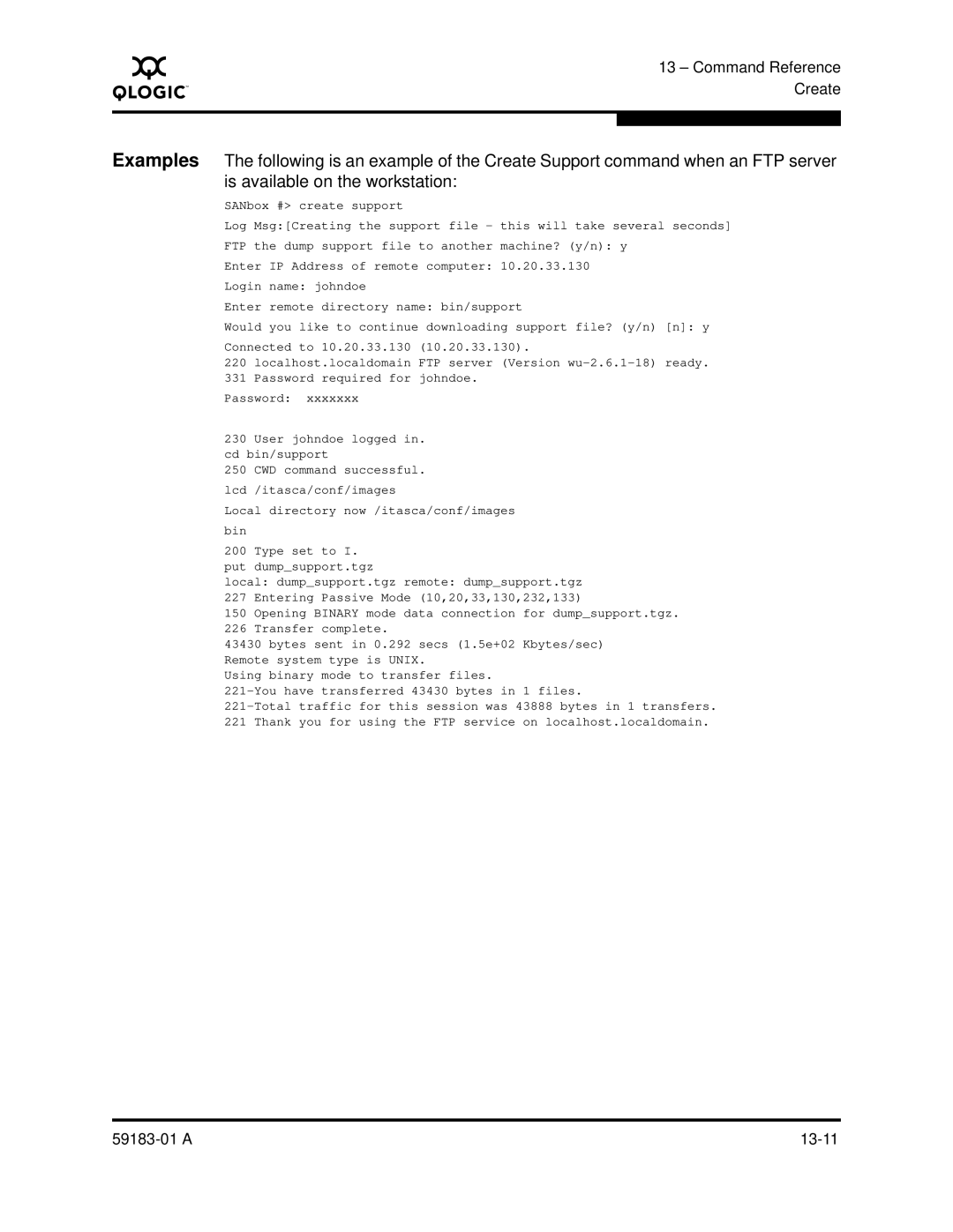 Q-Logic 5602 manual 59183-01 a 13-11 