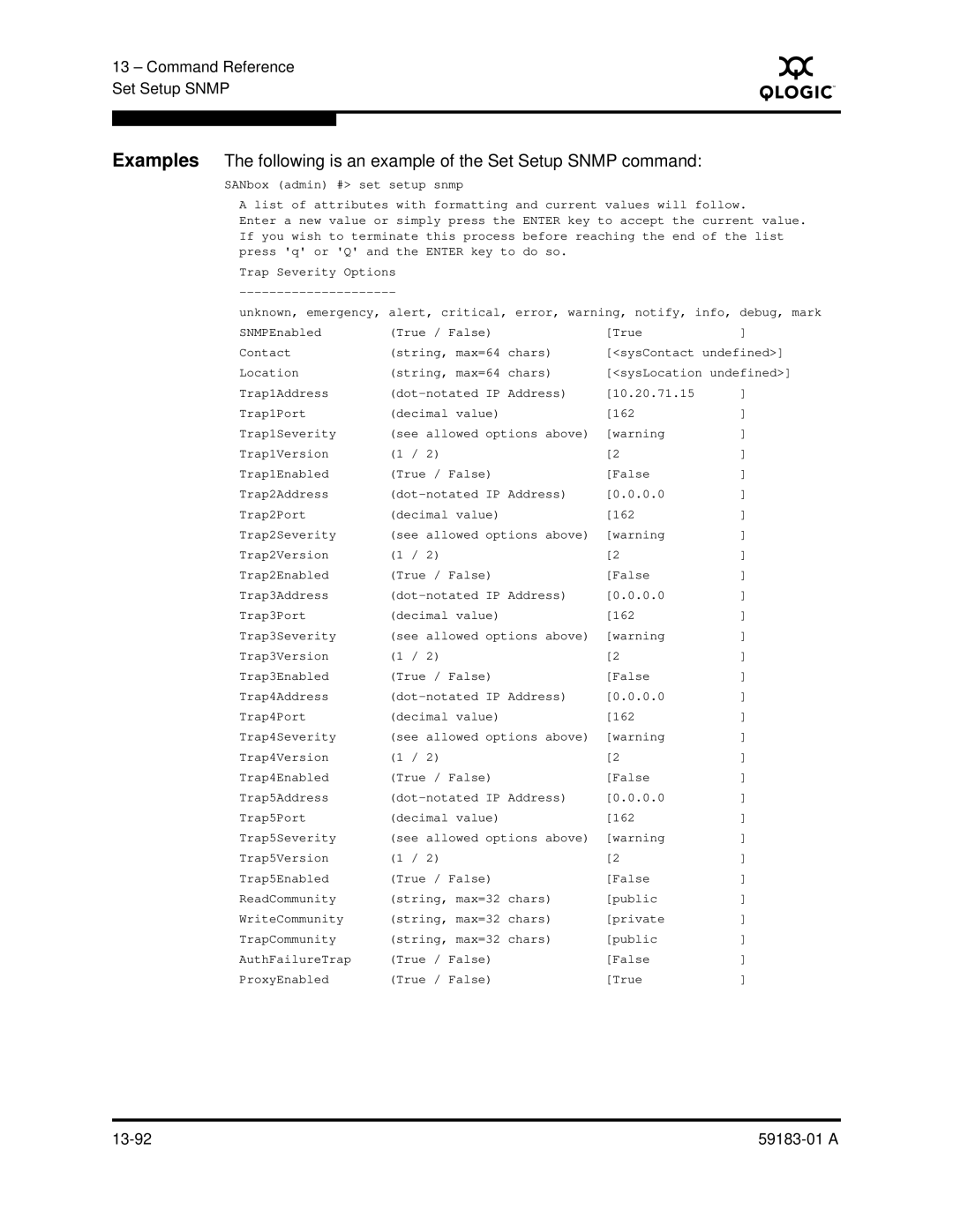 Q-Logic 5602 manual 13-92 59183-01 a 