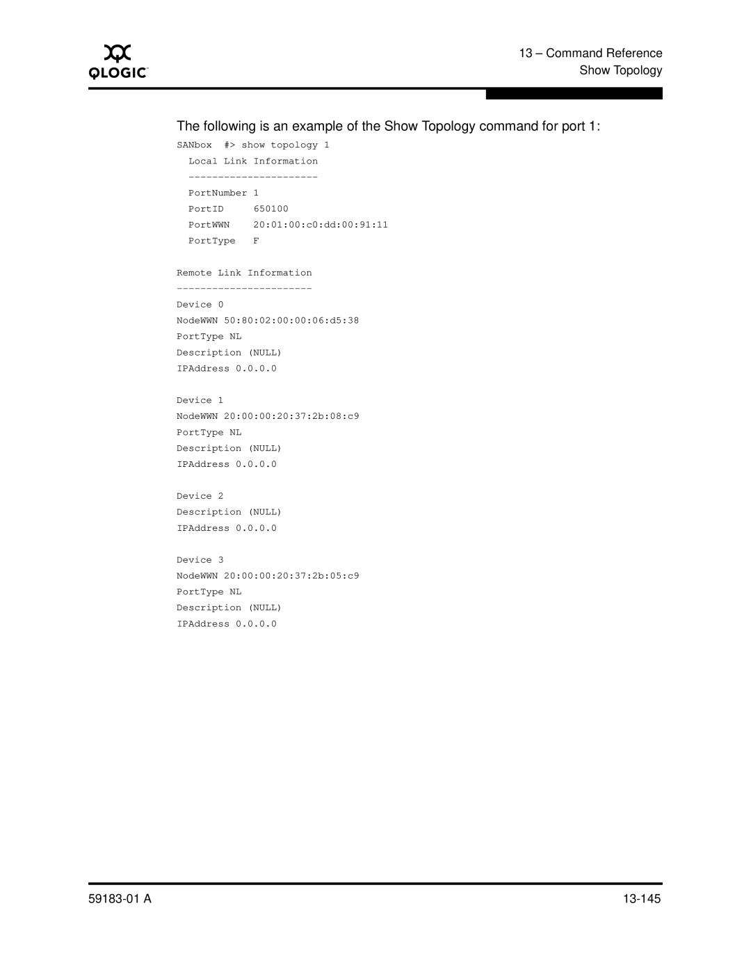 Q-Logic 5602 manual 59183-01 a 13-145 