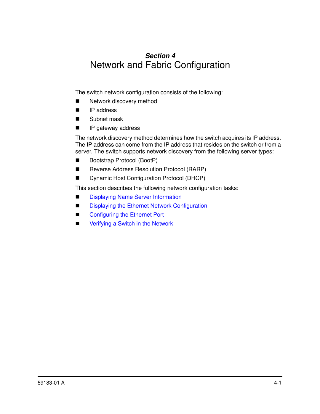 Q-Logic 5602 manual Network and Fabric Configuration 