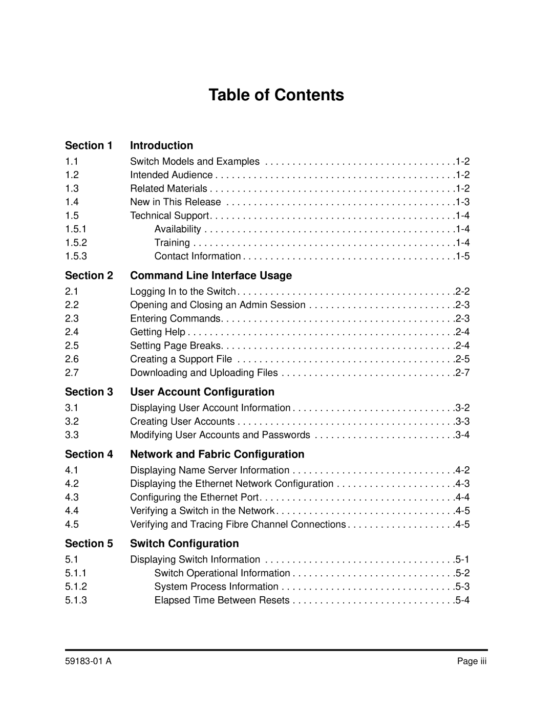 Q-Logic 5602 manual Table of Contents 