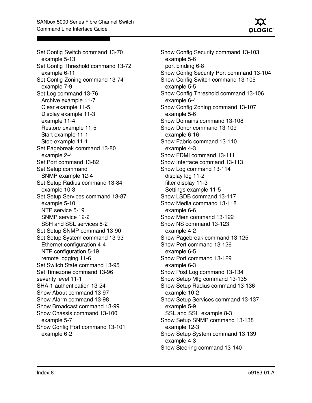 Q-Logic 5602 manual Show Config Security Port command 