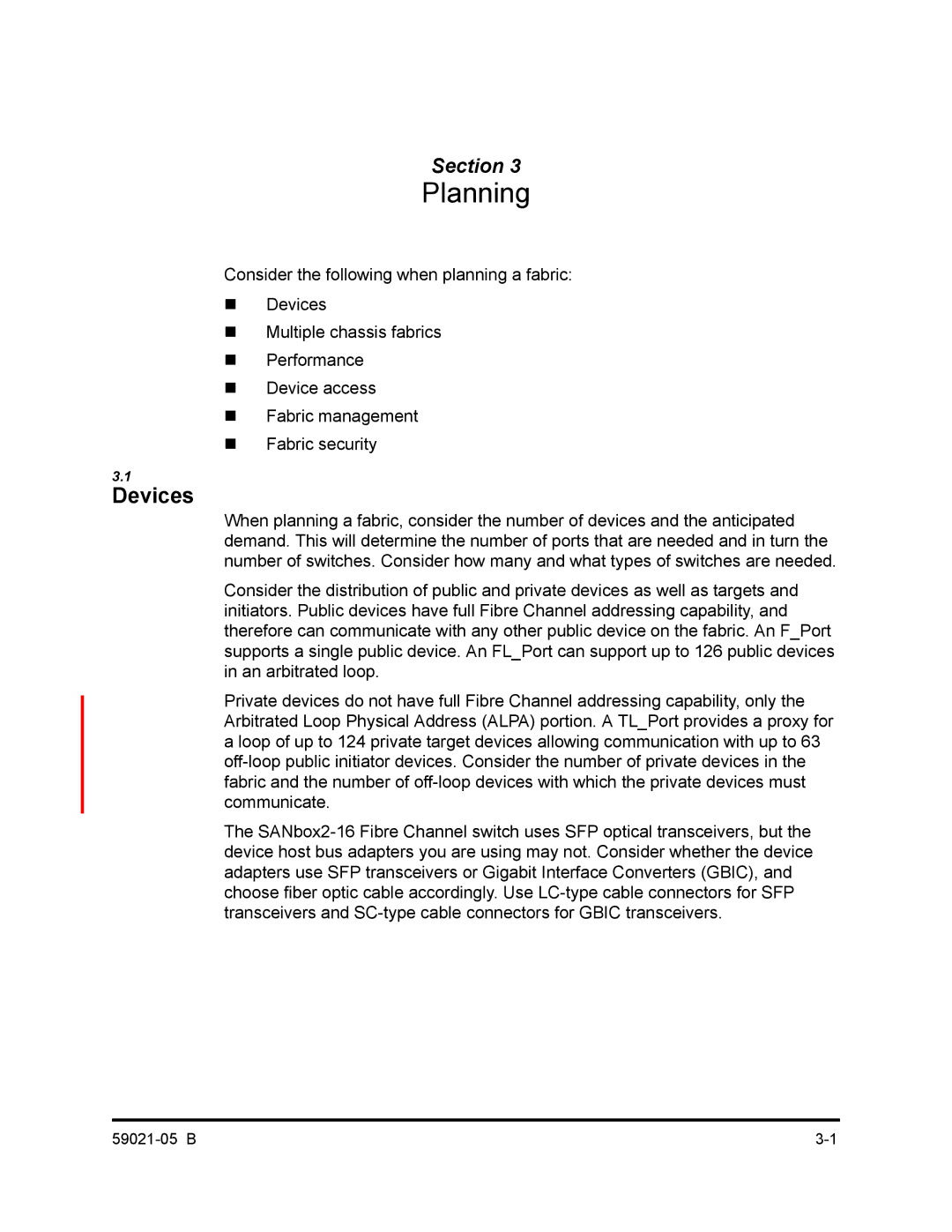 Q-Logic 59021-05 B manual Planning, Devices 