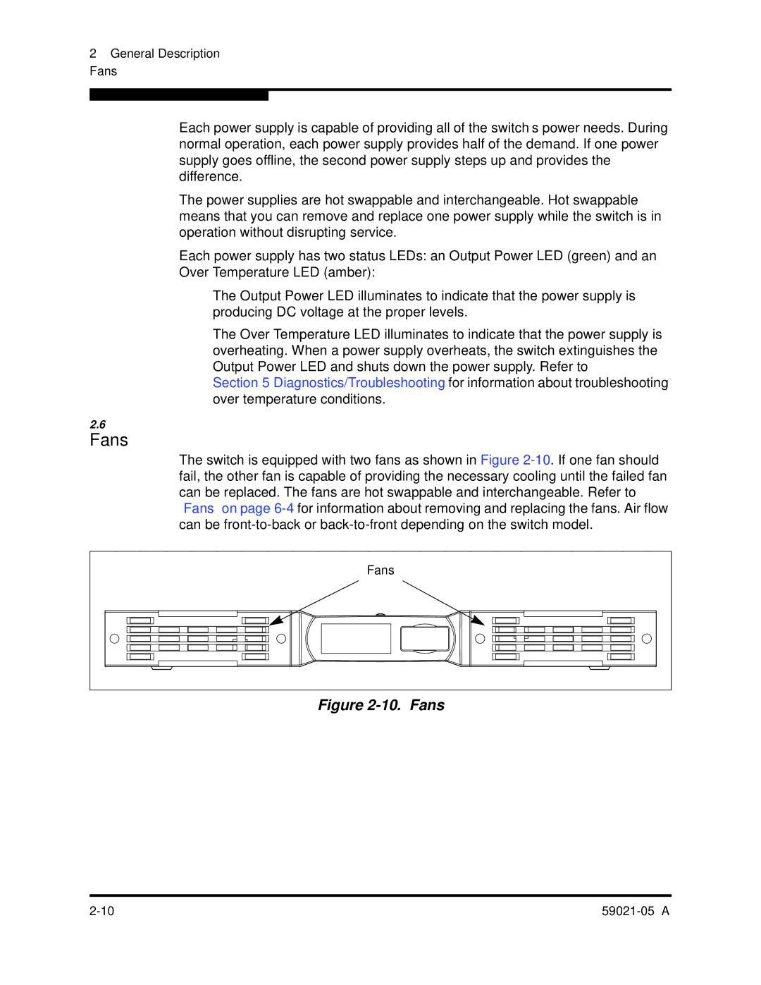 Q-Logic 59021-05 manual Fans 