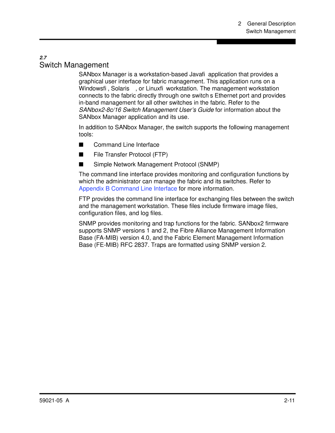 Q-Logic 59021-05 manual Switch Management 