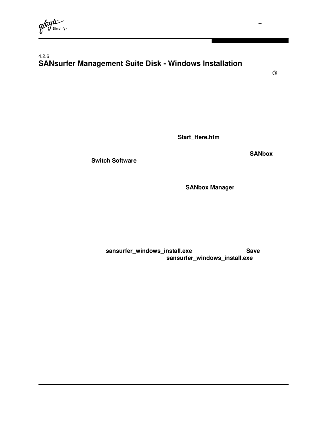 Q-Logic 59021-05 manual SANsurfer Management Suite Disk Windows Installation 