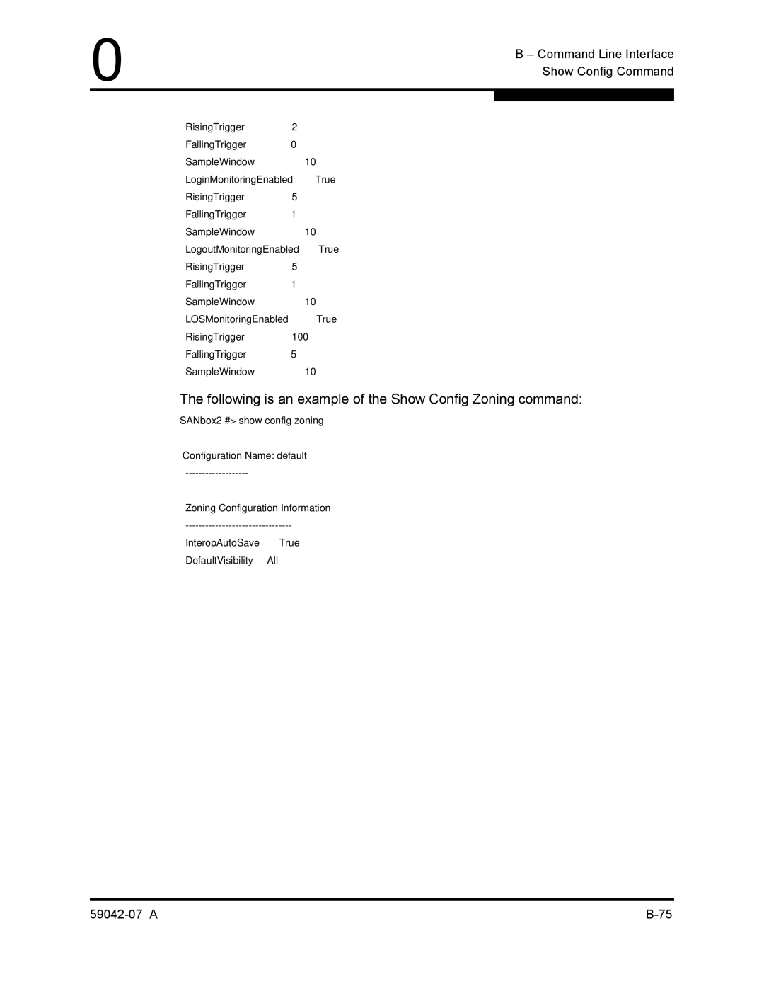 Q-Logic 59042-07 A manual Following is an example of the Show Config Zoning command 