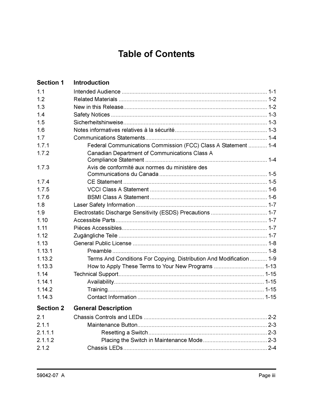 Q-Logic 59042-07 A manual Table of Contents 