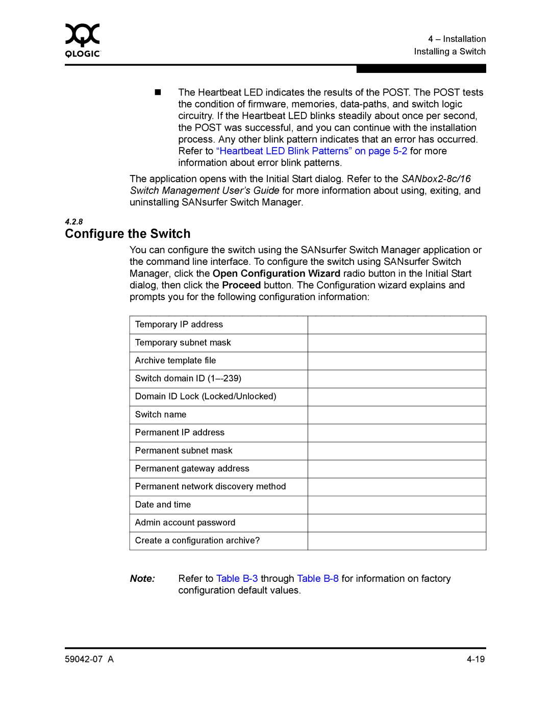 Q-Logic 59042-07 A manual Configure the Switch 