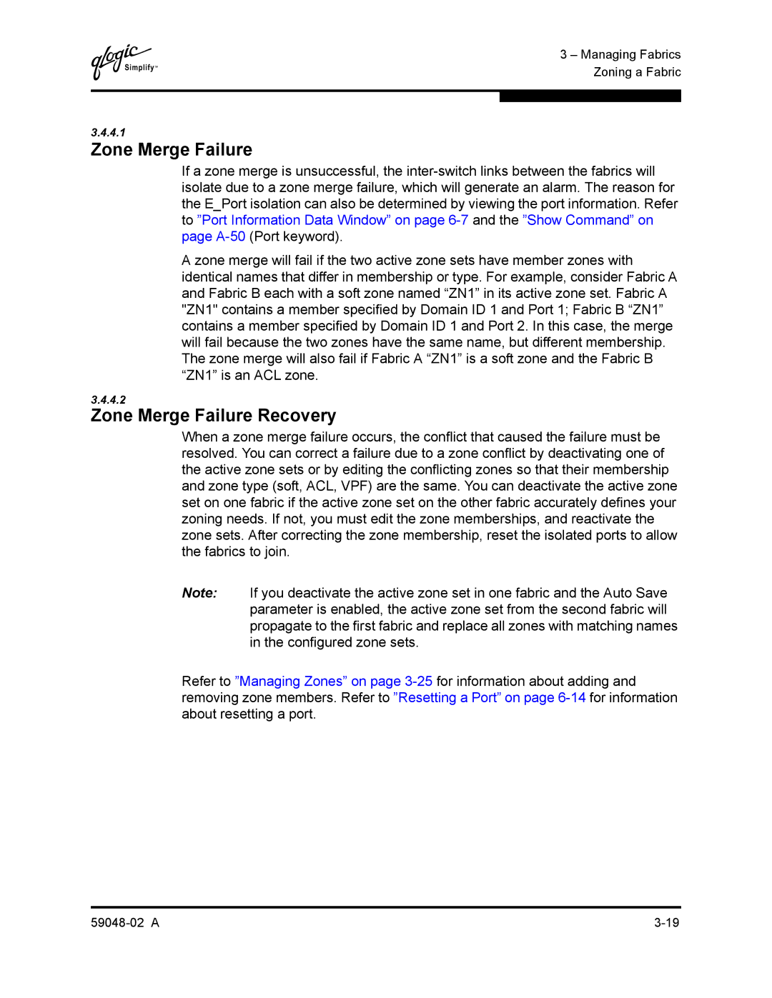 Q-Logic 59048-02 A manual Zone Merge Failure Recovery 