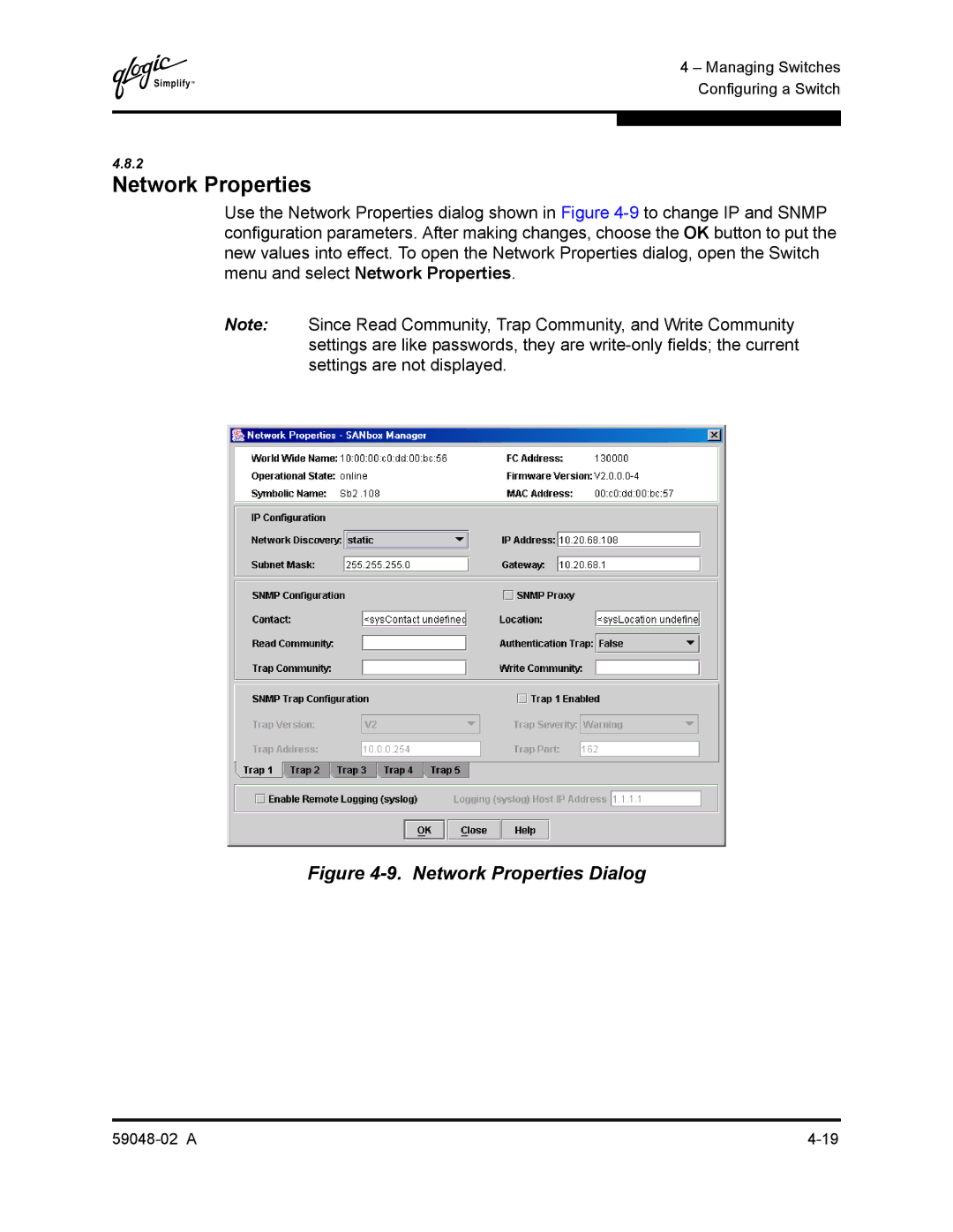 Q-Logic 59048-02 A manual Network Properties Dialog 