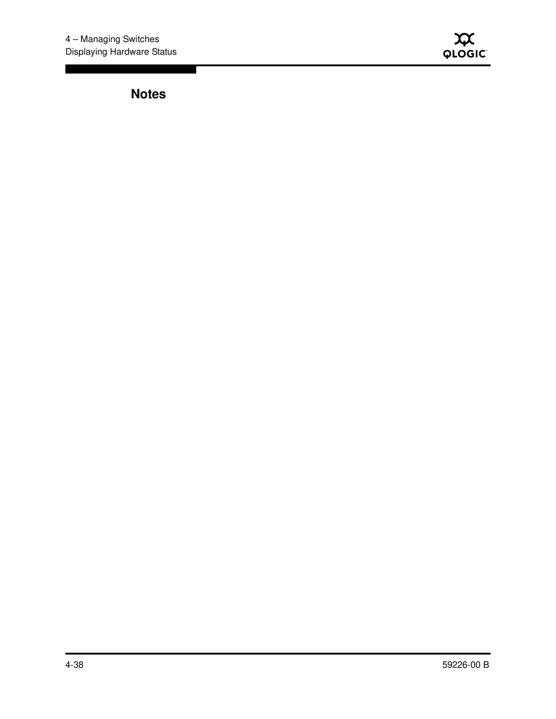 Q-Logic manual Managing Switches Displaying Hardware Status 59226-00 B 