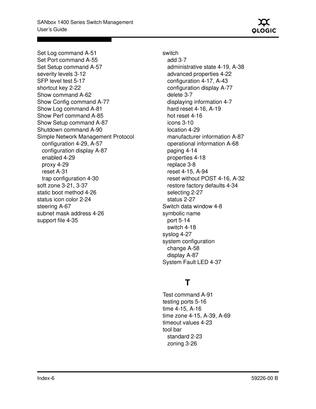 Q-Logic manual Index-6 59226-00 B 