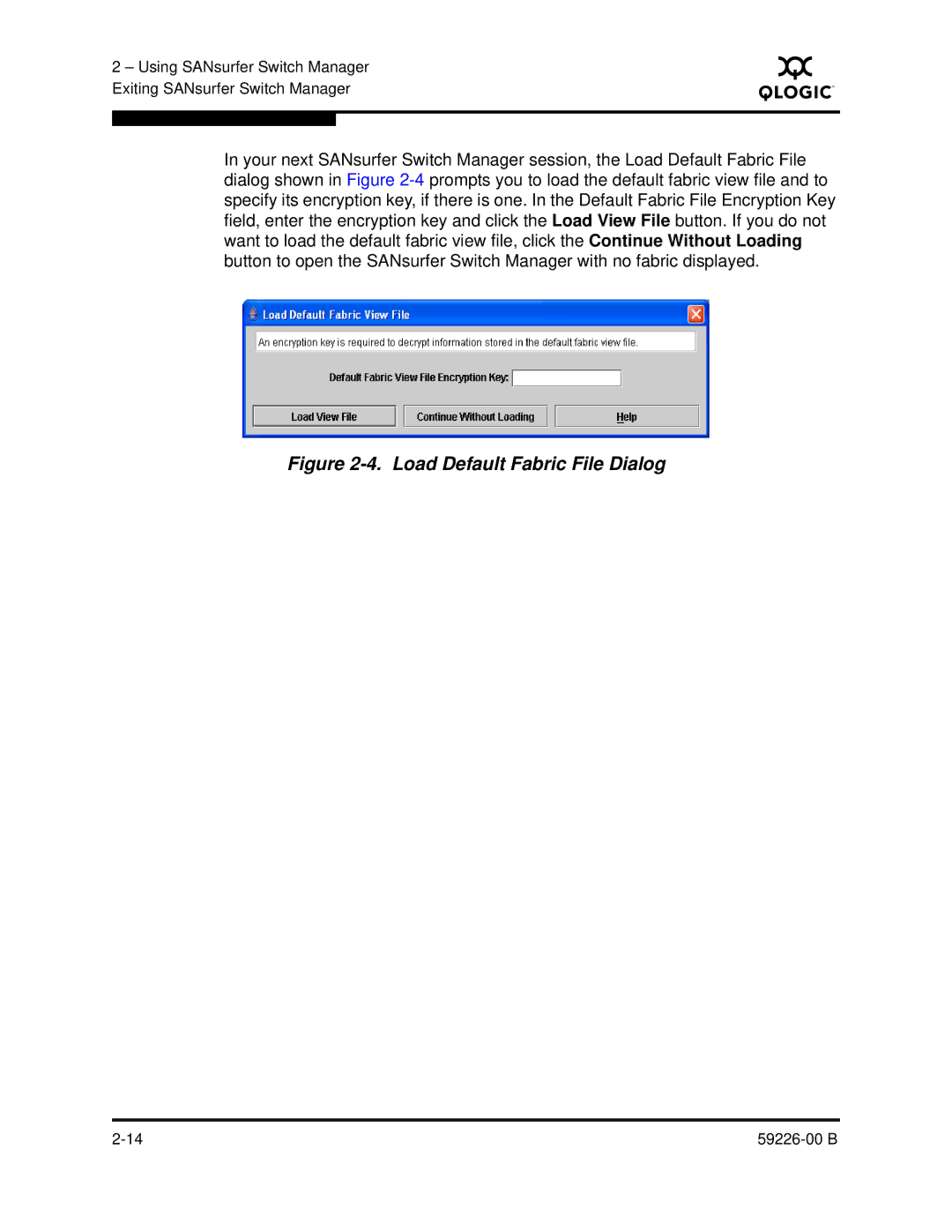 Q-Logic 59226-00 B manual Load Default Fabric File Dialog 
