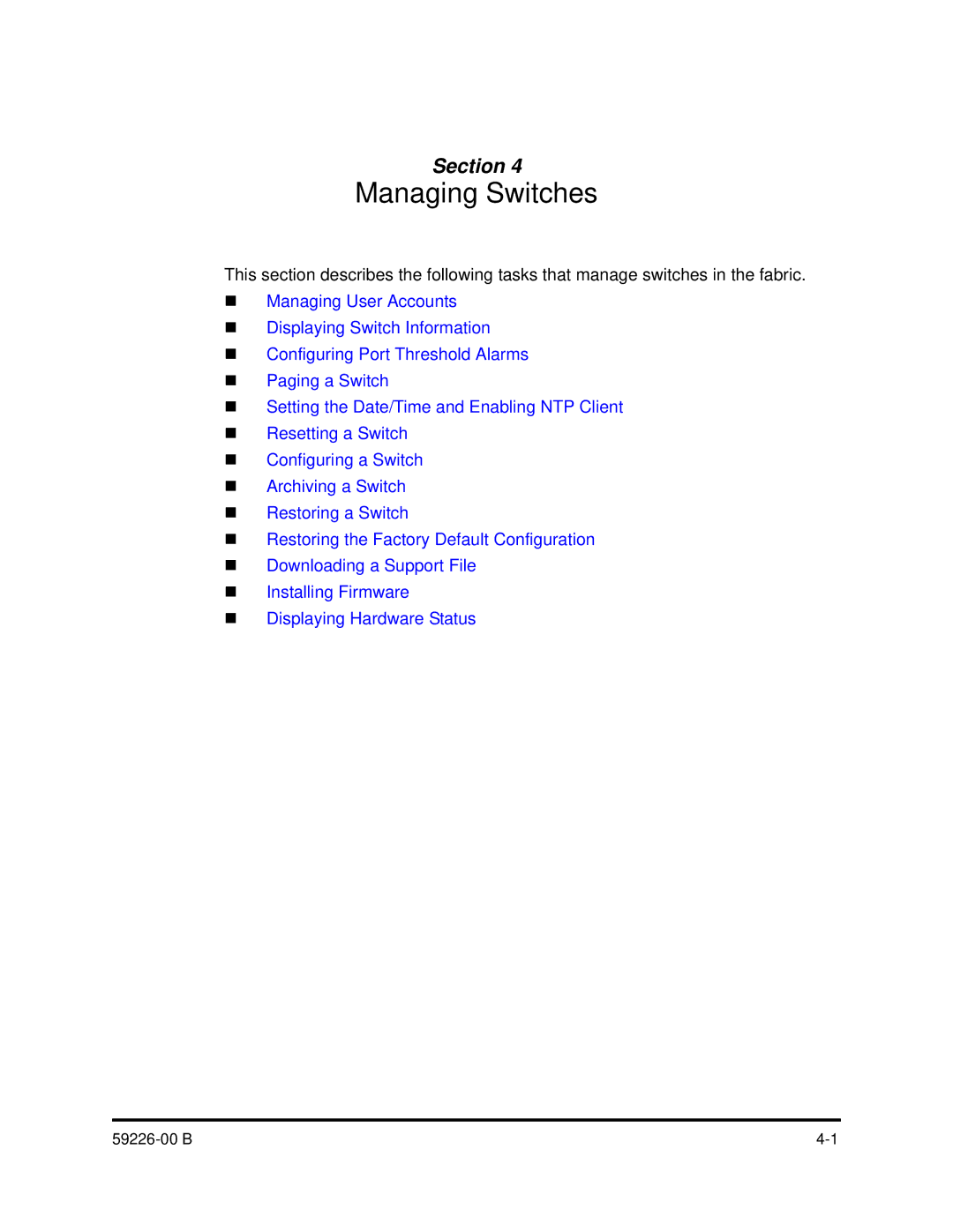 Q-Logic 59226-00 B manual Managing Switches 