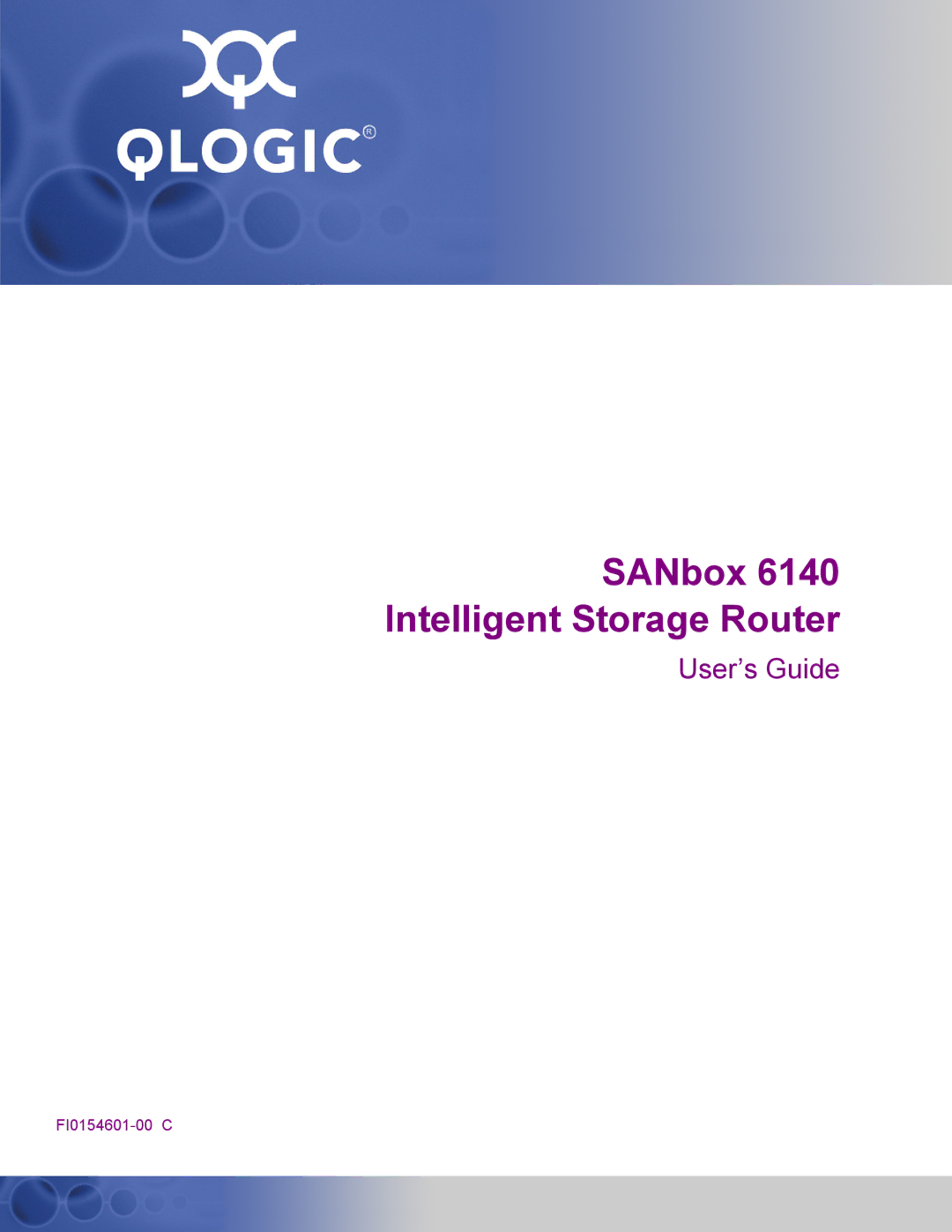 Q-Logic manual SANbox 6140 Intelligent Storage Router 