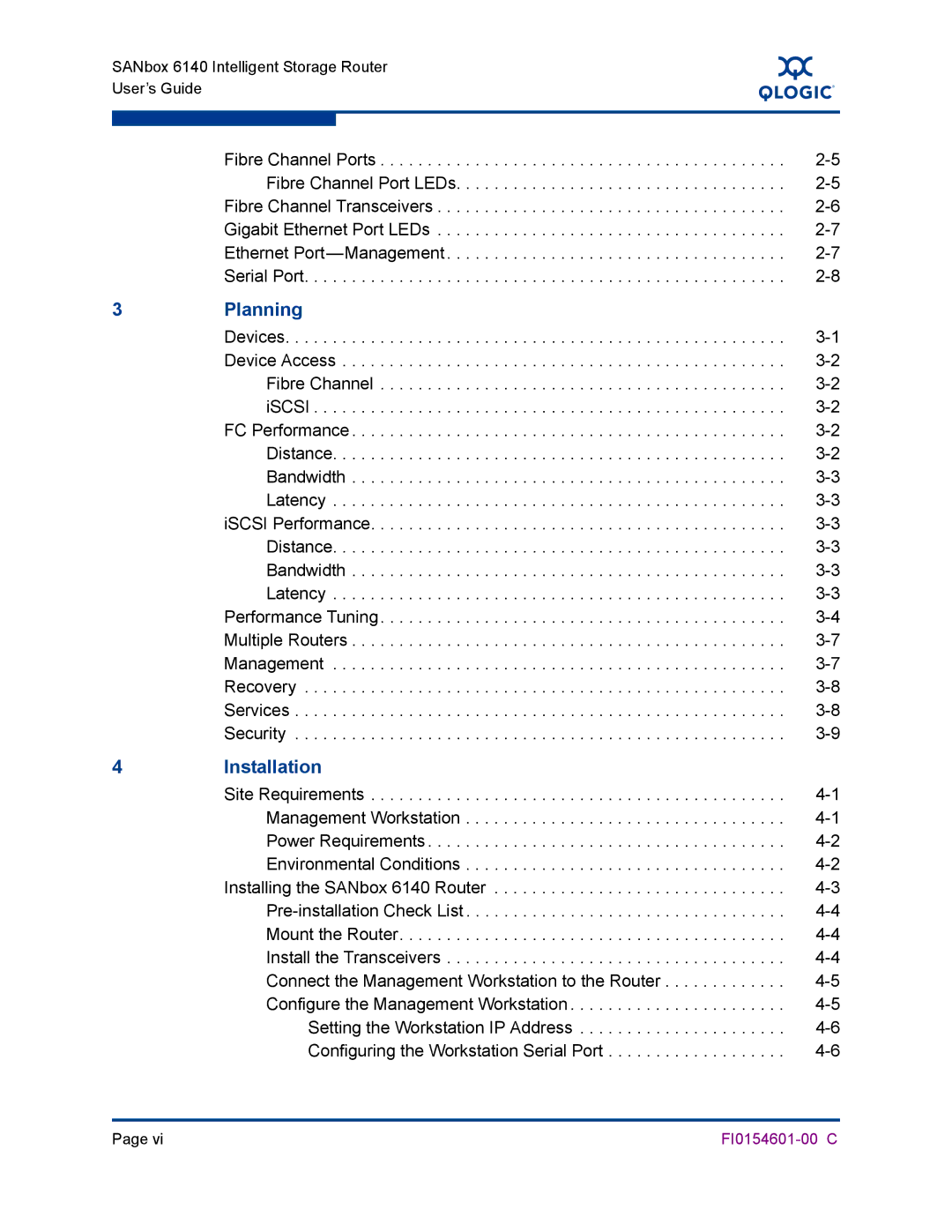 Q-Logic 6140 manual Planning 