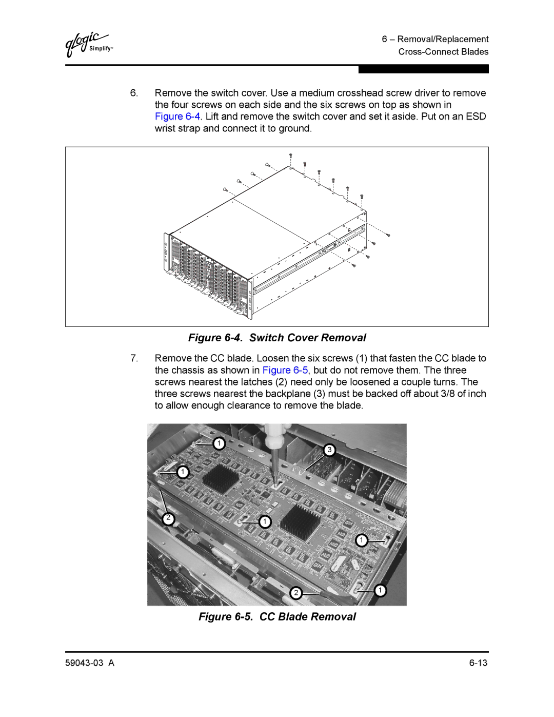 Q-Logic 64 manual Switch Cover Removal 