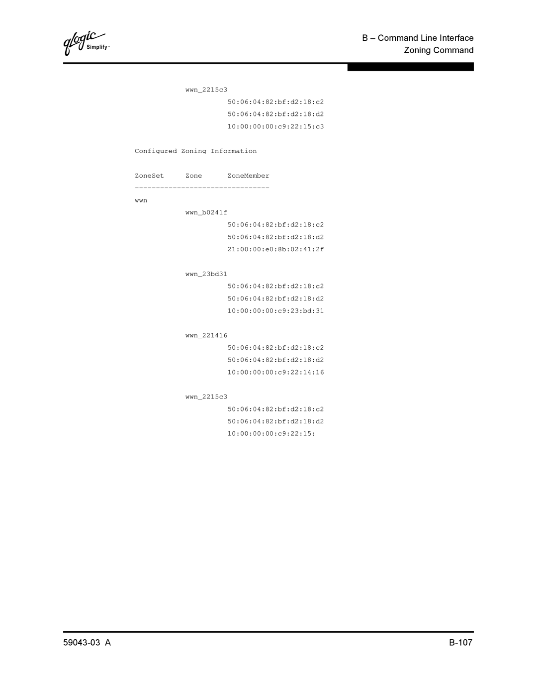 Q-Logic 64 manual 59043-03 a 107 