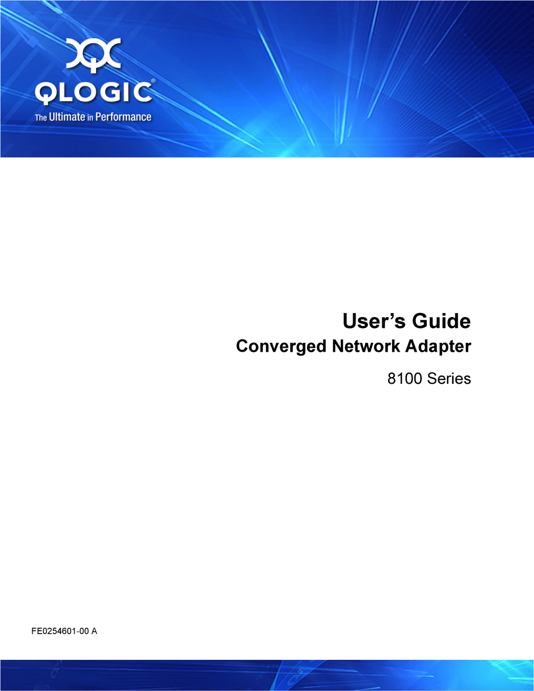 Q-Logic 8100 SERIES manual User’s Guide 