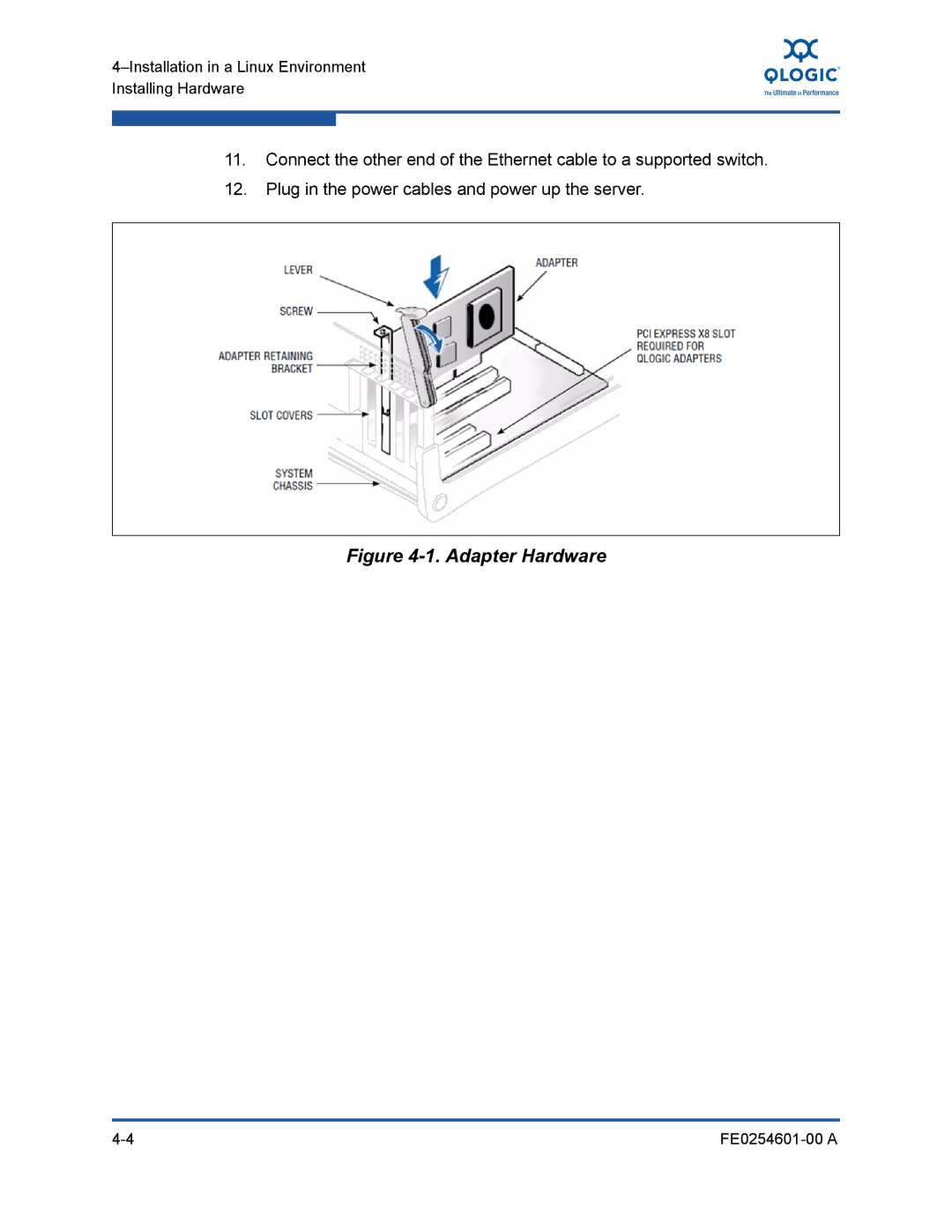 Q-Logic 8100 SERIES manual Adapter Hardware 