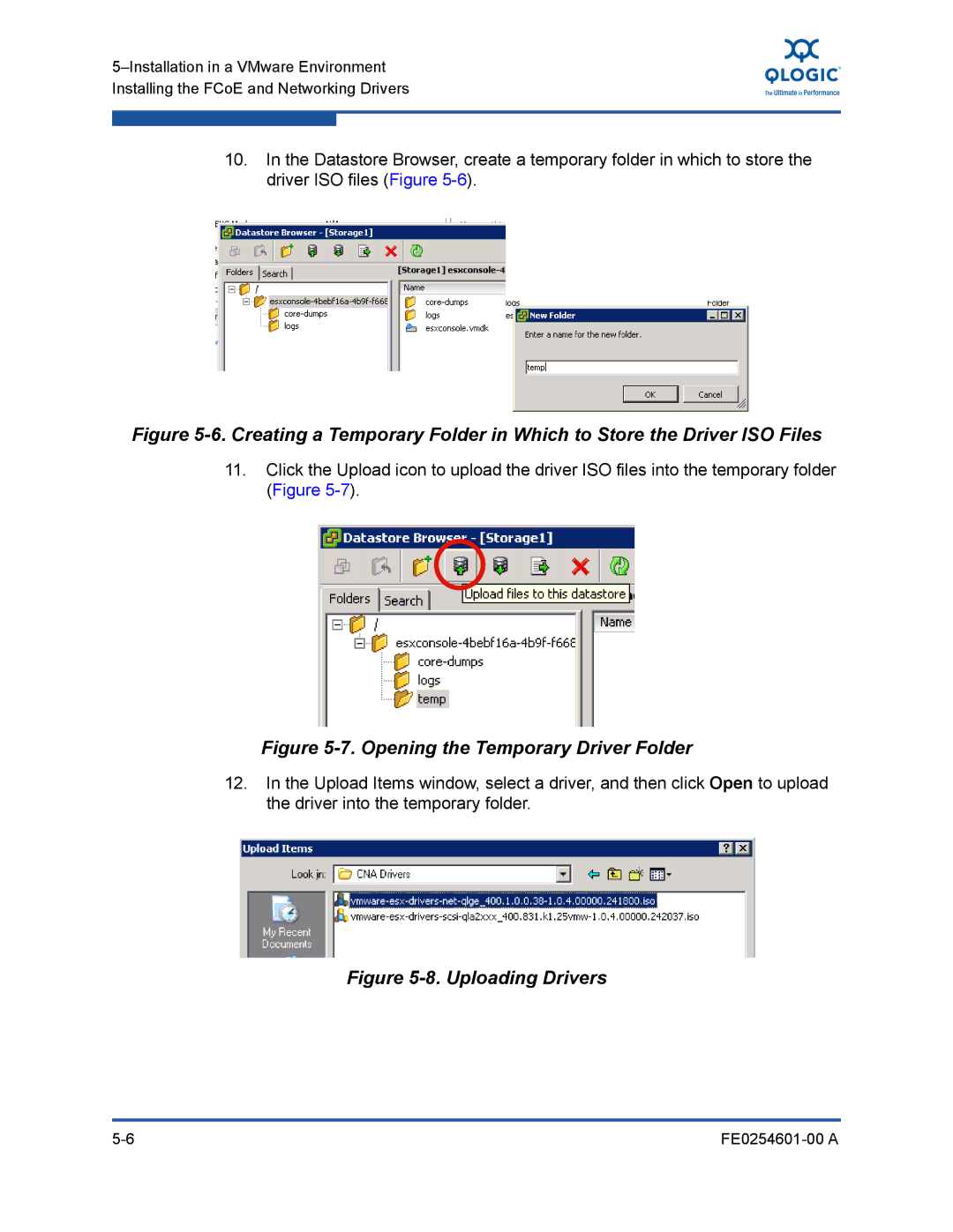 Q-Logic 8100 SERIES manual Opening the Temporary Driver Folder 